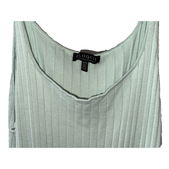 Eloquii Seafoam Green Ribbed Maxi Dress (no Belt) Size 26/28 - Picture 4 of 15